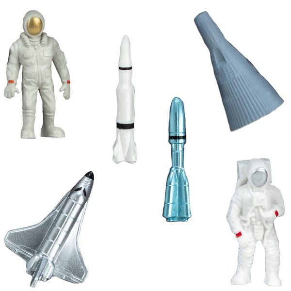 Space Figures Astronauts and Rocket Ships 14 PCS (2 Inch Size Figures) Party Favors