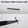 20 Set 1/64 Scale Wheels Modified Hollow Shaft & Mushroom Nails Suitable for 1 64 Scale Diecast Cars DIY Tires (Each Set Contains 2 Hollow Shafts and 4 Mushroom Nails) (0.7in/18mm)