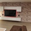 Dundee Deco 3D Wall Panels Brick Effect - Cladding Red Brown Grey Stone Look Wall Paneling, Styrofoam, Sample, Size 10 x 10 in.