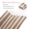 Sixstarhair Tape In Hair Extensions 20 Pieces Remy Human Hair Highlight Hair Extensions Color Swedish Blonde and Ash Blonde Piano Color For Beautiful Girl 50g/20 Pieces Pack [Color 20/60# 20inch]
