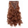 OneDor® 20" Curly Full Head Clip in Synthetic Hair Extensions 7pcs 140g (Medium Auburn-30#)