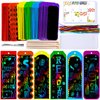 Winlyn 48 Sets 6 Styles Magic Color Scratch Bookmarks Craft Kits Rainbow Scratch Paper Art Sets for Kids Students Party Favors DIY Bookmarks Bulk with Scratching Tools Ribbons for Classroom Activities