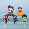 Lenporl DBZ Dragon Ball Action Figure Toys with 1.4 Inch Crystal Stars Dragon Ball and Transparent Base, Goko Action Figure with Gift Box for Birthday Gifts