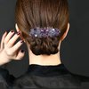 4 PCS Hair Barrettes for Women Ladies, Flower Crystal Rhinestones Barrettes Pearl Spring Hair Clip Accessories Women Fashion Ponytail Holders Barrettes for Daily Wear Mothers Day Gifts