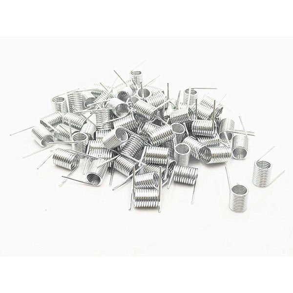 XJS Zinc Plated Straight Torsion Spring 0.8x6.0x8.0 mm 50 pcs