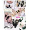 qiipii 36Pcs Elegant Cute Charms for Nails Bow Butterfly Mask Luxury Kawaii Charms Black White Nail Rhinestones Pearls Charms 3D Alloy Nail Gems Cute Nail Art Supplies for Acrylic Nails DIY Crafts