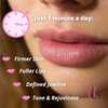 Lip Plumper Device | Non-Invasive Lip Plumping Device, Pain-Free | 60-Second Daily Exercise for Fuller Lips, Defined Jawline & Firmer Skin, MADE IN USA (Sky Blue)