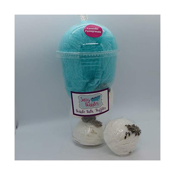 Lavender Pomegranate Bubble Bath Truffle Shake by Sassy Bubbles