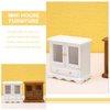 SAFIGLE Miniature Wooden Bookshelf Miniature Kitchen Upper Miniature Bookshelf Dollhouse Furniture Rustic Dollhouse Decor Wooden Cabinet Miniature Wood Shelf 2023 Dollhouse Accessories