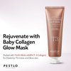 PESTLO PESTLE + ROAD Baby Collagen Glow Mask - Korean Face Mask Skincare for Elasticity, Firmness, glow skin, Pore Tightening Infused with Reallagen, Aginon, Volufiline