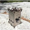 EmberLit Fireant Stainless Steel Stove- Lightweight, Multi-Fuel, Packs Flat for Hiking,Hunting, Survival Packs, and Camping Small