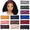 Carede 12 Pack Wide Headbands for Women No slip Stretchy Boho Hair Bands, Soft Elastic Yoga Workout Running Thick Wicking Sweat Bands Solid colors Head Wrap
