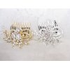 Gold or silver crystal flower hair comb barrette clip bridal clip bridal (Primary color: Silver)