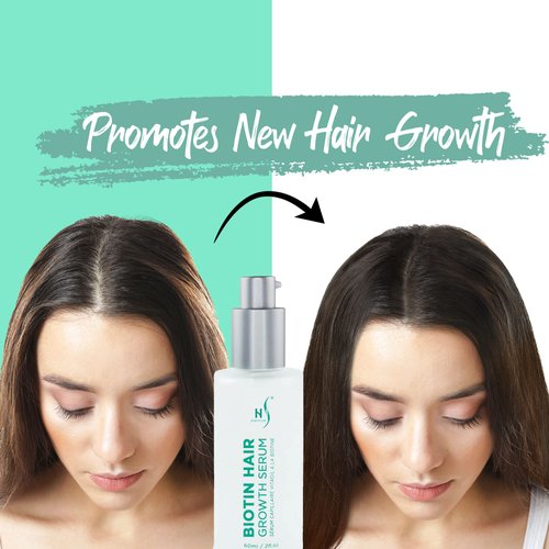 Herstyler Biotin Hair Growth Serum - Biotin Hair Serum for Hair Growth - Hair Regrowth Serum for Dry Damaged Hair - Hair Thickening Serum for Strong Hair - 2 Fl Oz / 60 Ml