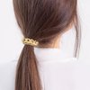 Bracelet Hair Ties Decorative Gold, Pretty High Ponytail Holder Cute Elastic Ponytail Jewelry Luxury Scrunchies Khaqi