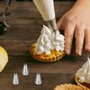 23 PCS Star Piping Tip and Bags, 1M Piping Tip Cupcake Decorating Kit, Stainless Steel Cake Frosting Kit Reusable for Cake Decorating