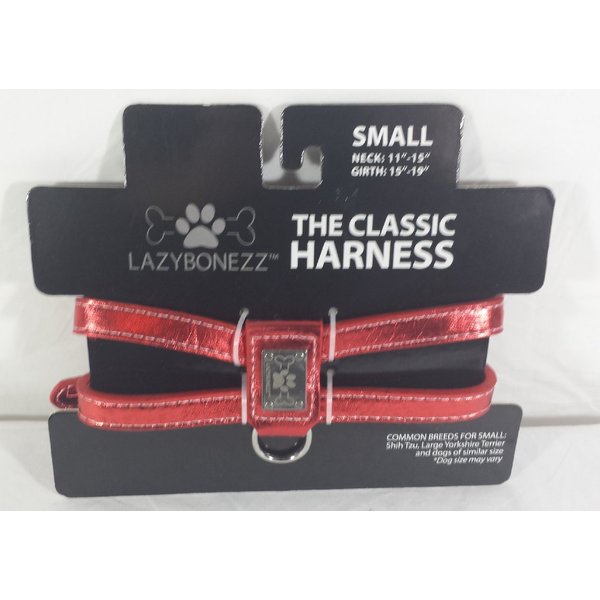 Lazybonezz The Classic Harness for Dogs (Small, Red)