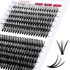 Individual Lashes 280Pcs DIY Eyelash Extension 30D+40D C Curl Mixed 15-20mm Cluster Lashes Natural Wispy Reusable Mink Lash Cluster at Home by FADVAN (30D+40D-0.07C, 15-20mm)