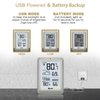 Indoor Outdoor Thermometer Hygrometer Wireless Weather Stations, Temperature Humidity Monitor Battery Powered Inside Outside Thermometer with 330ft Range Remote Sensor and Adjustable Backlight