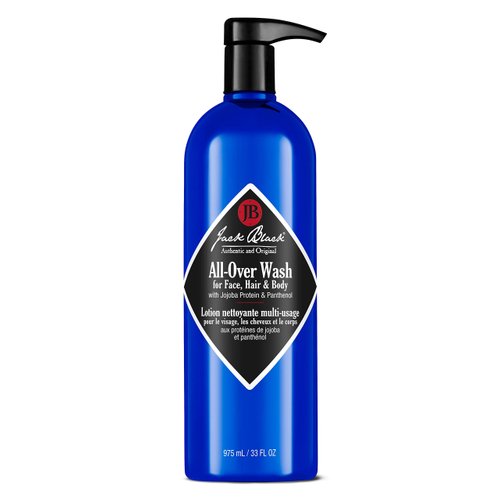 Jack Black All Over Wash Face, Body & Hair Cleanser, 33 Fl Oz – Citrus, Mint & Oakmoss – Mens Face Wash, Body Wash, Shampoo, Skin Care, Hair Care, Multi-Purpose Body Wash Men, Sulfate–Free