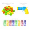 Runske Cat Toy 35Pcs Set Pompom Balls with Gun Launcher and Spring Toys,Cat Springs Toy,Interactive Toys and Indoor Toys,Cat Sports Toys for catching, Chasing, Interacting