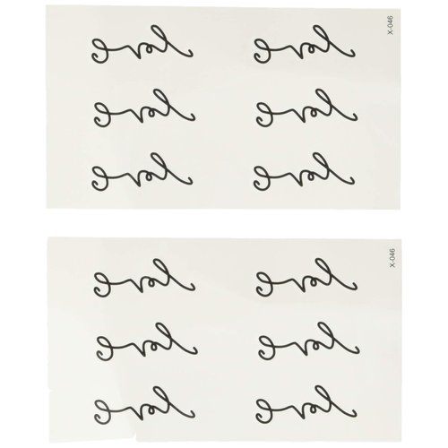 Oottati Small Cute Temporary Tattoo Wrist Handwriting Love (Set of 2)