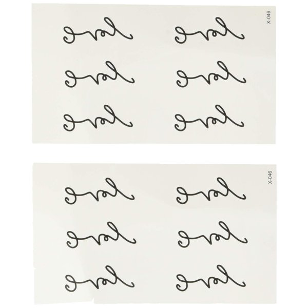 Oottati Small Cute Temporary Tattoo Wrist Handwriting Love (Set of 2)