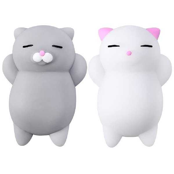 Nutty Toys Squishy Cat Set - 2" Soft Silicone Kawaii Kitties, Top Stress Relief Sensory Gift 2024, Unique Kids & Adults Birthday Idea, Best Teenage Girl Teen Boy & Tween Easter Basket Stuffers Present