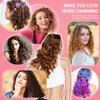 60 Pieces Flexi Rods Flexible Curling Rods Hair Curlers Rollers Twist Flexi Rods Hair Curlers Set No Heat Hair Rods Rollers Flexible Rods for Long Short Hair Women Girls (Pink, 0.3 x 7 Inch)