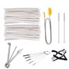 Tobacco Pipe Cleaners Tool kit: 100pcs Bristle Pipe Cleaners 1pc Smoking Pipe Tool Reamers Tamper Cleaning Tool 1pc Long Pipe Cleaners Brush 1pc Nylon Brush Set and 2pcs Drinking Straw Brushs