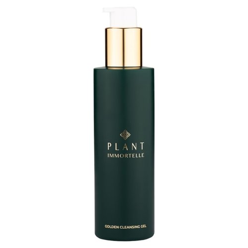PLANT IMMORTELLE Golden Cleansing Gel - Hydrating and Lightweight Cleansing Gel - Gentle Makeup Removal - Perfect for Sensitive Skin, Natural and Organic Helichrysum Italicum, Gel Cleanser for Face