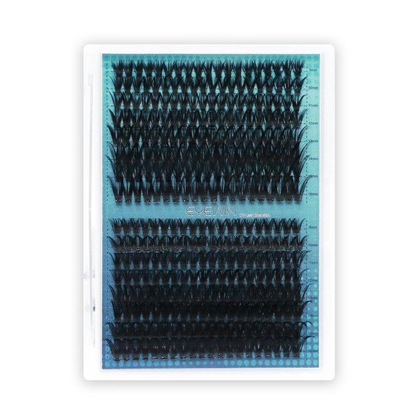 Lash Clusters DIY Eyelash Cluster Extension 320PCS, 0.07C Curl 9-16MIX 40D 50D Individual Cluster Lashes Extension False DIY Lashes Cluster Extensions