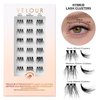 Velour-Xtensions™ Lash Clusters - 18 Individual Cluster Eyelash Extensions – Lightweight & Fluffy Lash Extensions – Soft & Comfortable Eyelash Clusters – Natural Lashes All Eye Shapes (Hybrid)