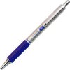 Zebra Pen F-402 Retractable Ballpoint Pen, Stainless Steel Barrel, Fine Point, 0.7mm, Blue Ink, 1-Pack