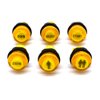 Arcity 6 Pcs/Lot 28mm Arcade LED Push Buttons Illuminated Player 1P 2P Coin Start Select Lit Yellow with Microswitch for Arcade Machine Games Console Parts 5V