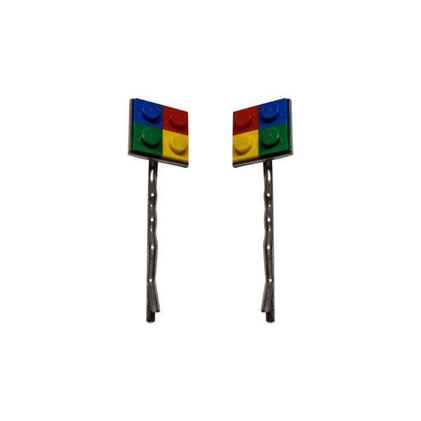 BrickCrafts Square Bezel Bobby Pins Hair Clips – 4 Color