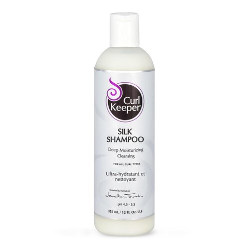 Curl Keeper Silk Shampoo for Curly Hair, 12 Fl Oz - Deep Moisturizing & Cleansing Daily Hair Shampoo with Silk Amino Acids for All Curl Types - Water Based & Sulfate Free Shampoo for Men & Women