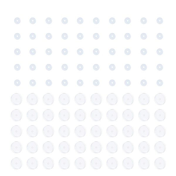Bloomfall 3MM 50PCS 5MM 50PCS Clear Piercing Disc For Piercing Bump,Pressure Silicone Earrings For Keloids Healing Pads Belly Button Piercing Kit