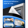 G-WACK Blackout Curtains Door Shades, Portable No-drill Blackout Blinds for Indoor Windows with Upgraded Hook&Loop,Thermal Insulated Black out Shades Window Cover for Home,Nursery,RV (20" x 72",Black)
