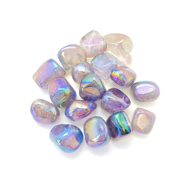 Angel Aura Amethyst Tumbled - Healing Stone - Crystal Healing 15-25mm 1pc