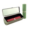 Houder Designer Lipstick Case with Mirror for Purse - Decorative Lipstick Holder with Gift Box - Velvet Lined - Protect Your Lipsticks in Style (Feathers)