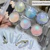 Mermaid Chrome Nail Powder Aurora Nail Glitter Nail Art Decoration Allstarry Nail Powder for Gel Polish Mirror Effect Pigment Chrome Iridescent Aurora Nail Supplies for Women