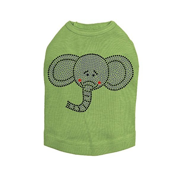 Elephant Face - Dog Shirt, 4XL Lime Green