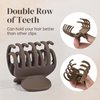 HFLYJPYW 8 Pack Small Claw Clips for Women Girls Double Row Teeth Medium Hair Clips Matte Claw Clips for Thin Hair No Slip Hair Clips for Short Hair Accessories (Dark Series)