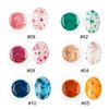 Saviland Dried Flower Gel Nail Polish, 6 Colors Soak Off U V LED Nail Varnish Decoration Manicure Nail Art Design Kit (Pink Blue Yellow)