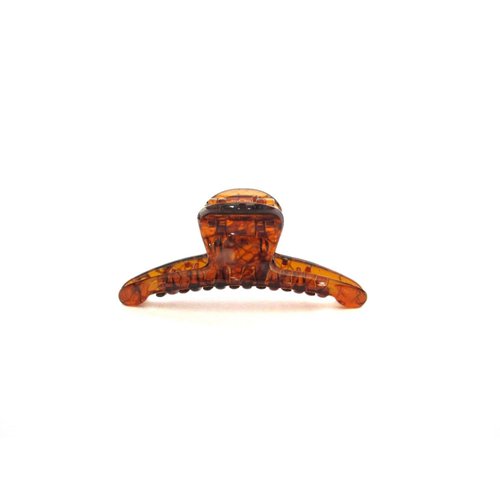 Generic Medium/small amber brown swrily hair claw clip for fine, thin hair, 1 Count (Pack of 1)