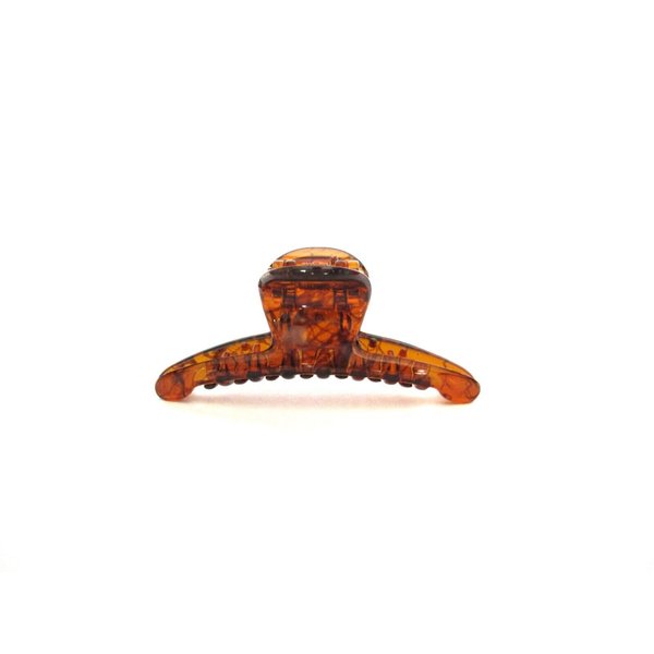 Generic Medium/small amber brown swrily hair claw clip for fine, thin hair, 1 Count (Pack of 1)