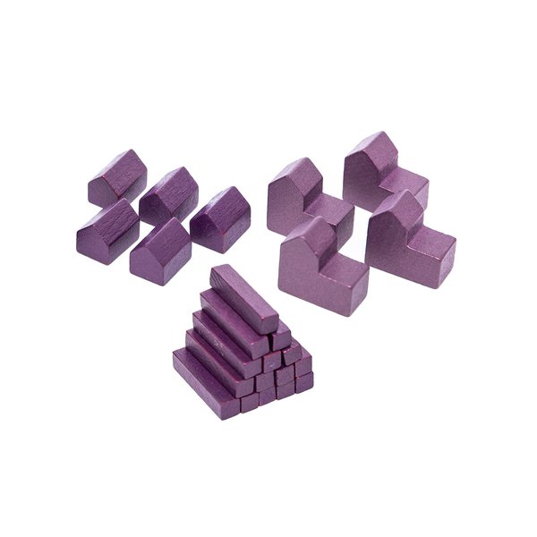 Settlers of Catan Compatible Replacement Board Game Pieces - Purple