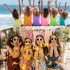 HHENGDAS Satin Bridesmaid Scrunchies Set of 8 Bachelorette Heart Sunglasses Hair Ties Bridal Shower Gift for Wedding Bachelorette Party Favors Bridesmaid Proposal Gifts (Off-white/White&Sage Green)