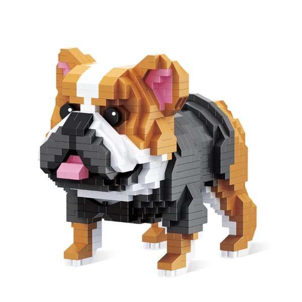 Illumely Mini Building Blocks Animal Set, DIY Micro 3D Building Toy Bricks Christmas (Bulldog 1021pcs)